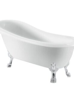 Trojan Eaton 1710mm White Acrylic Freestanding Slipper Bath and Feet - Clearance