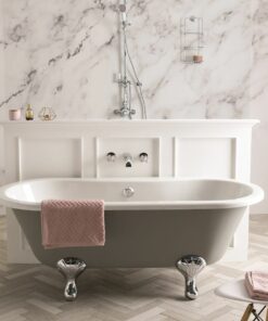 BC Designs Elmstead Double Ended 1700 Roll Top Freestanding Bath Gloss White - SPECIAL OFFER